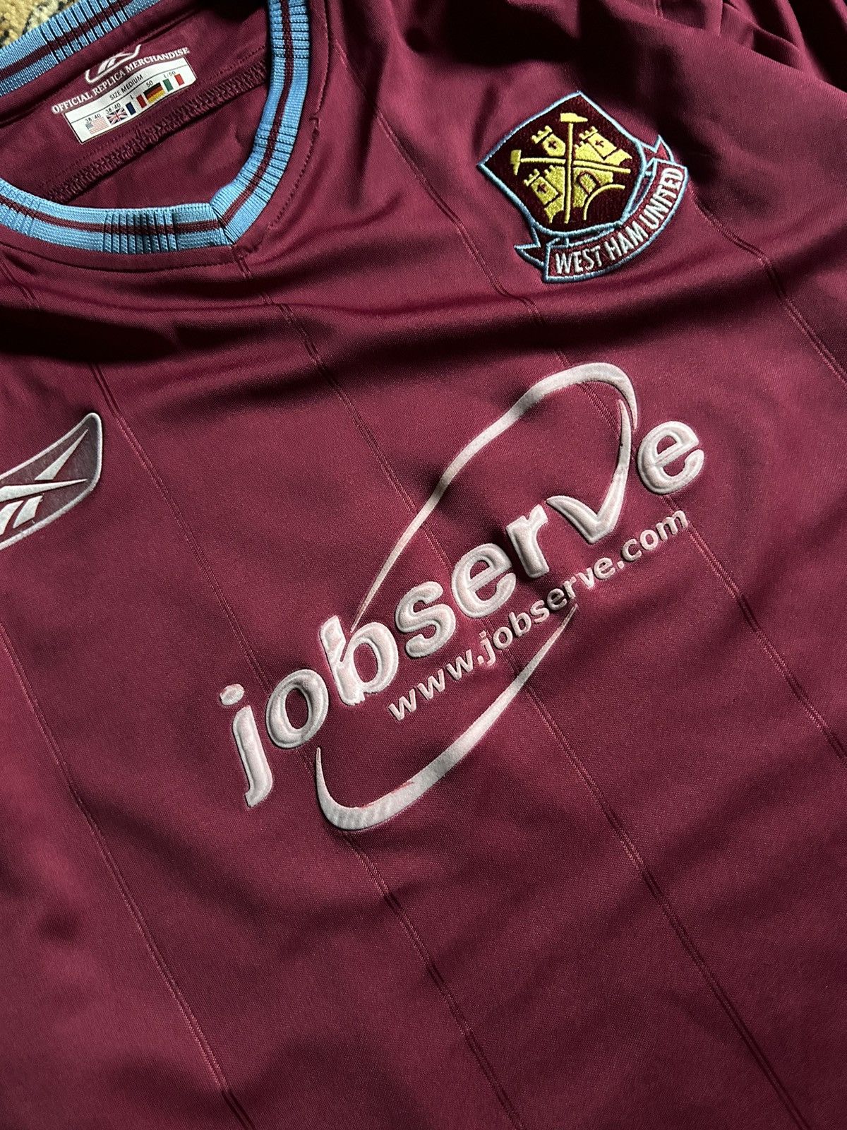 Reebok × Vintage West Ham Reebok Home 2005/07 long sleeve jersey vintage Size US M / EU 48-50 / 2 - 3 Thumbnail