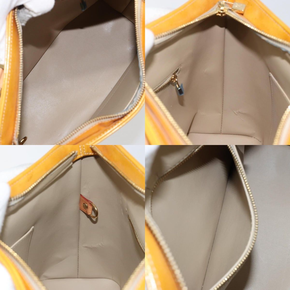 Louis Vuitton LOUIS VUITTON Monogram Vernis Houston Hand Bag Beige M91004 Size ONE SIZE - 12 Thumbnail
