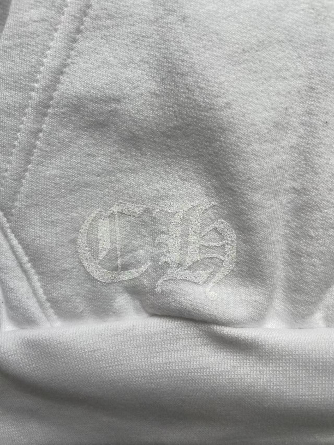 Chrome Hearts Chrome Hearts Vertical Logo White Pullover Hoodie Size US L / EU 52-54 / 3 - 5 Thumbnail