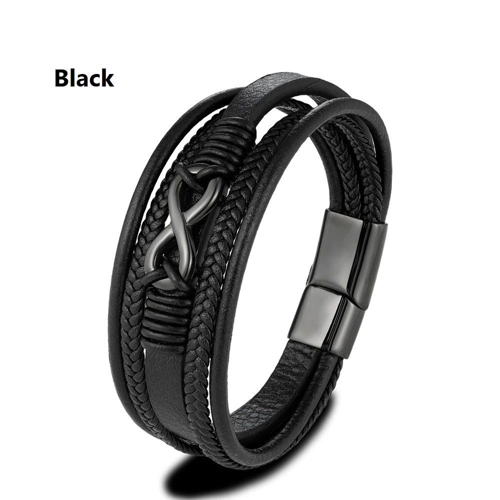 Other Infinity Multilayer Braided Leather Bracelet Gift For Him Size ONE SIZE - 11 Thumbnail