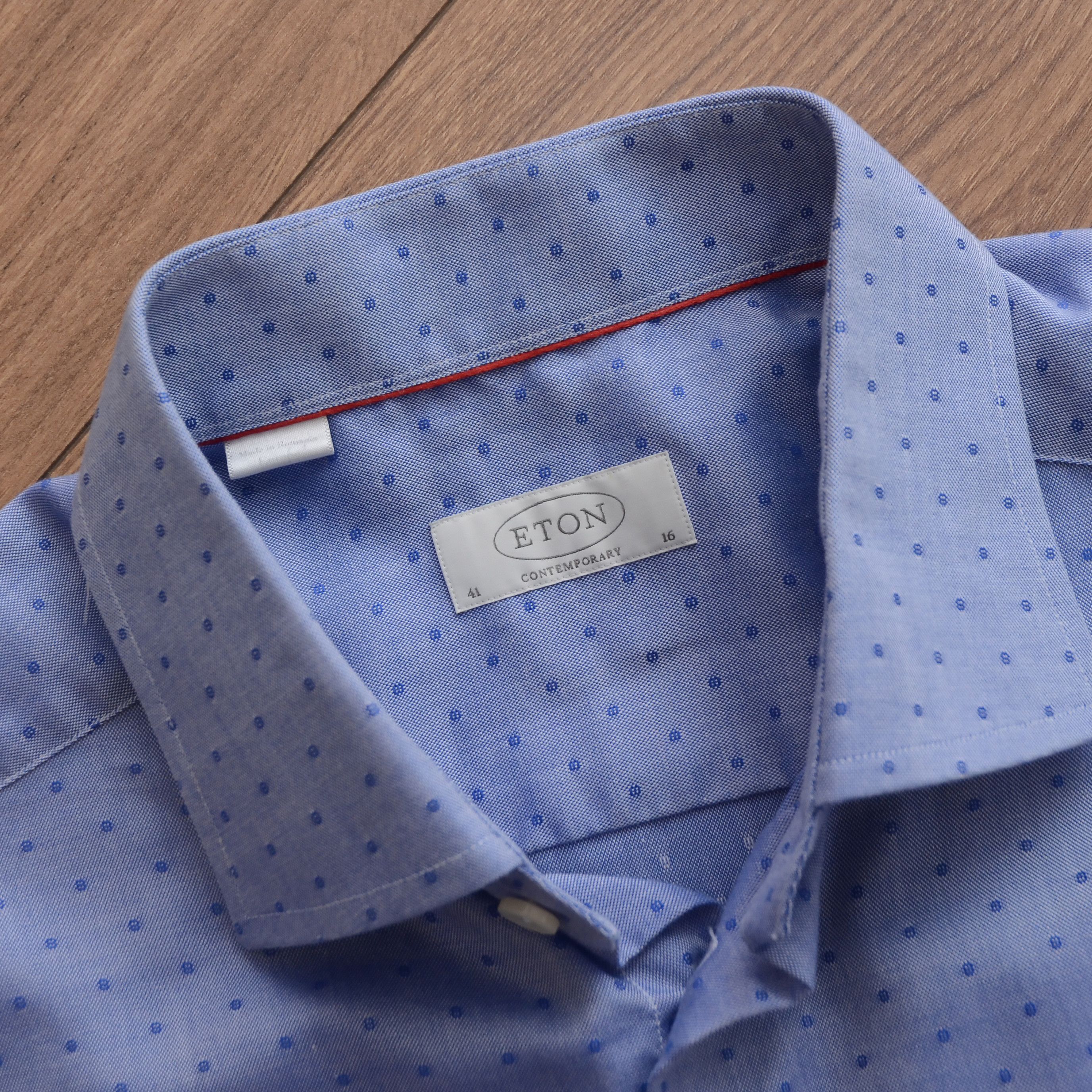 Eton Eton Contemporary Shirt size 16 41 Blue Mini Owl Print Size US L / EU 52-54 / 3 - 12 Thumbnail