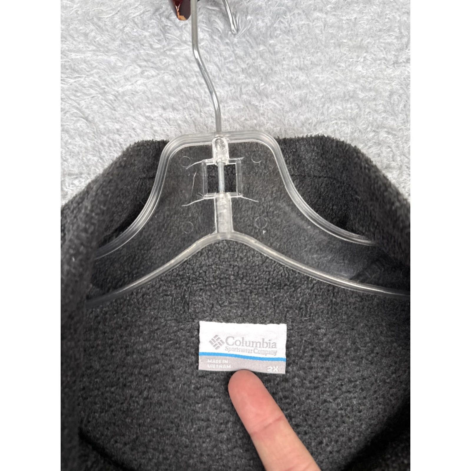 Vintage Columbia Jacket Womens 2X Gray Fleece Full Zip Outdoor Pockets Mock Neck Logo Size XXL / US 16-18 / IT 52-54 - 7 Thumbnail