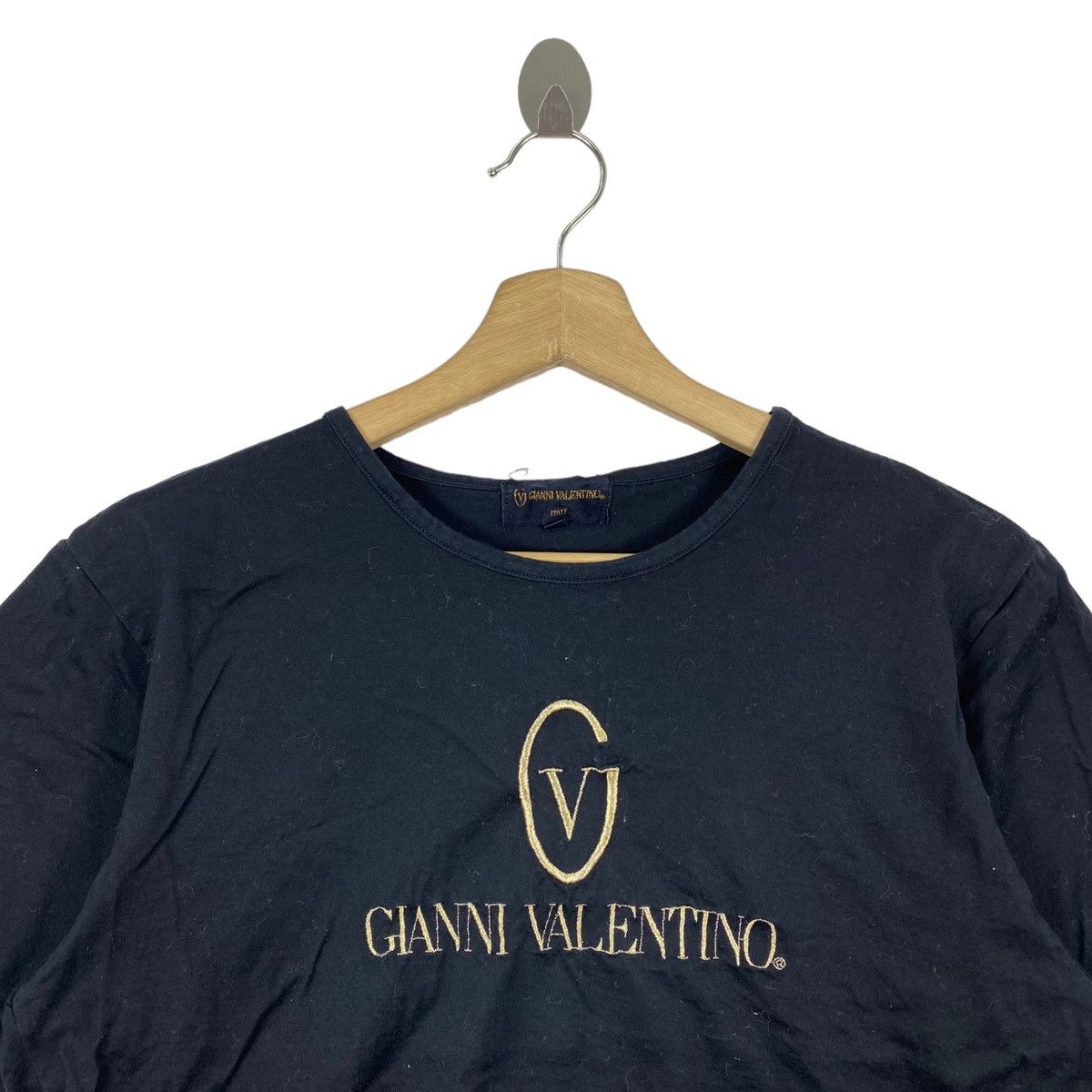 Other Vintage GIANNI VALENTINO ITALY Embroidered Brand Black Short Size US L / EU 52-54 / 3 - 2 Thumbnail