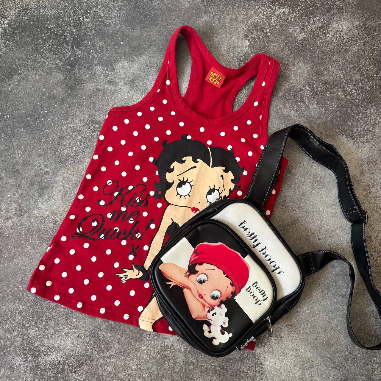 Hysteric Glamour × Japanese Brand × Vintage Y2K Betty Boop Vintage Super Glam Faux Leather Crossbody Bag Size ONE SIZE - 2 Thumbnail