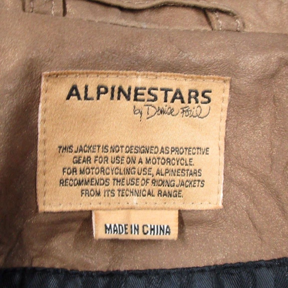 Alpinestars Alpinestars Denise Focil Leather Cafe Racer Jacket Women M Tan Brown Quilt Zip Pockets Slim Short Coat Casual Vintage No Size M / US 6-8 / IT 42-44 - 3 Thumbnail