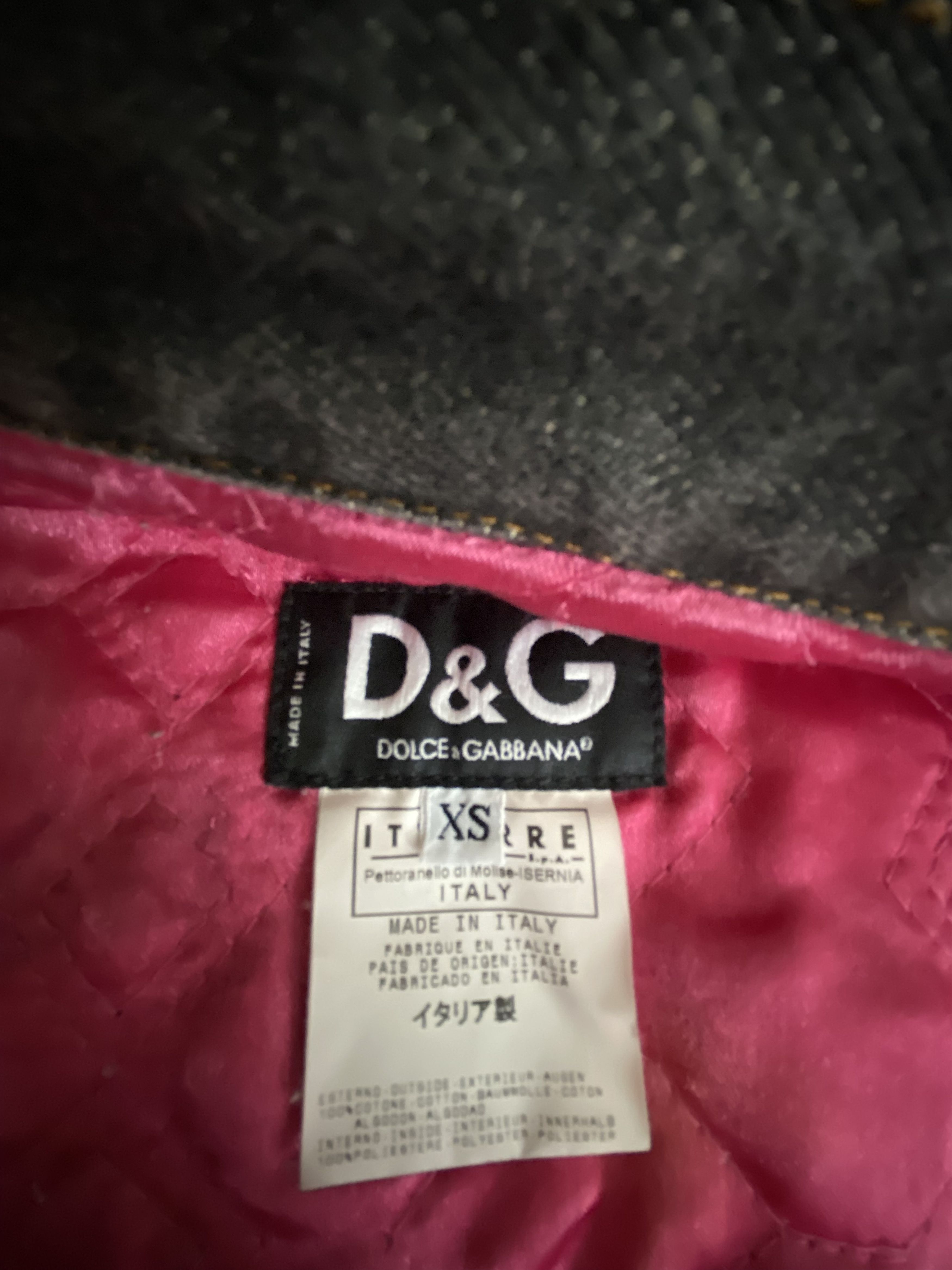 Dolce & Gabbana D&G Dolce and Gabbana Label Labels Patch Vintage Jacket Size XS / US 0-2 / IT 36-38 - 12 Thumbnail