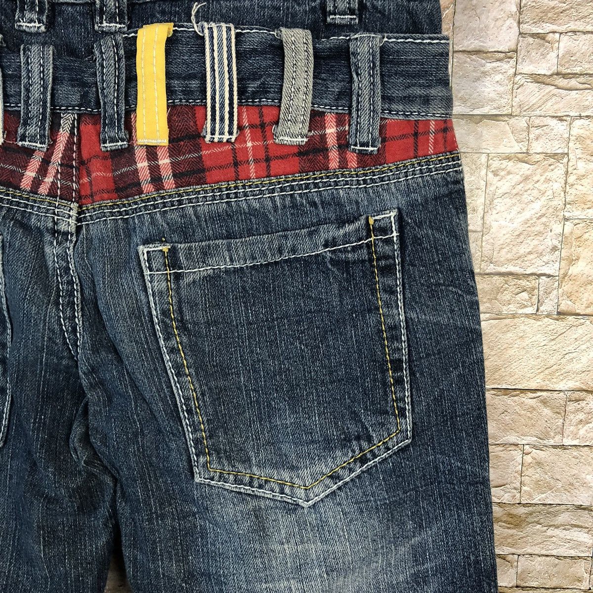 Japanese Brand Lang Rock Blue Double Waist Blue Denim Pants #A447 Size US 28 / EU 44 - 18 Thumbnail