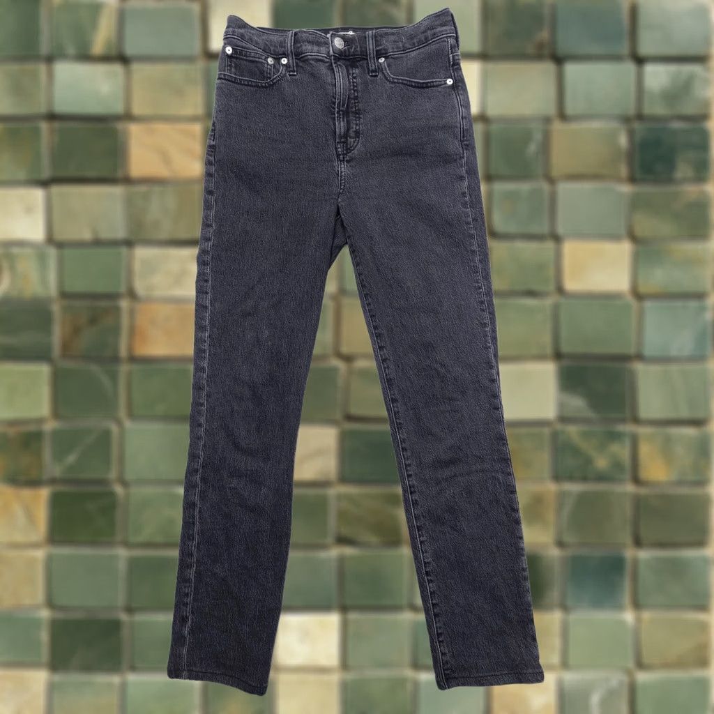 Madewell Madewell Jeans Women 26 Black Denim 5-Pocket Stretch Straight Vintage? No (Vintage: No) High Rise 29 Inseam Size 26" / US 2 / IT 38 - 1 Thumbnail