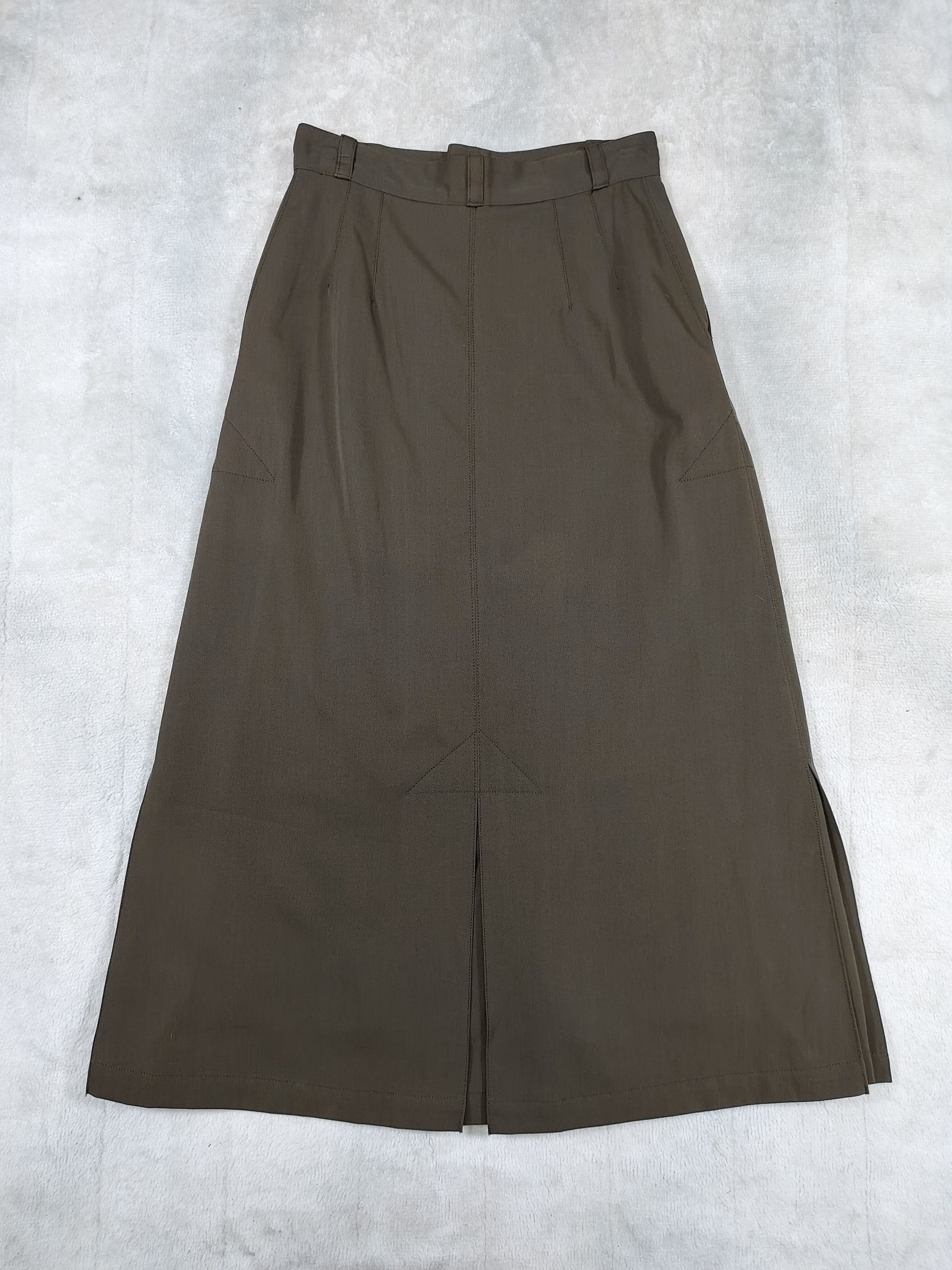 Issey Miyake 80s Issey Miyake- Center Vent Pleated A-Line Skirt Size 28" / US 6 / IT 42 - 4 Thumbnail
