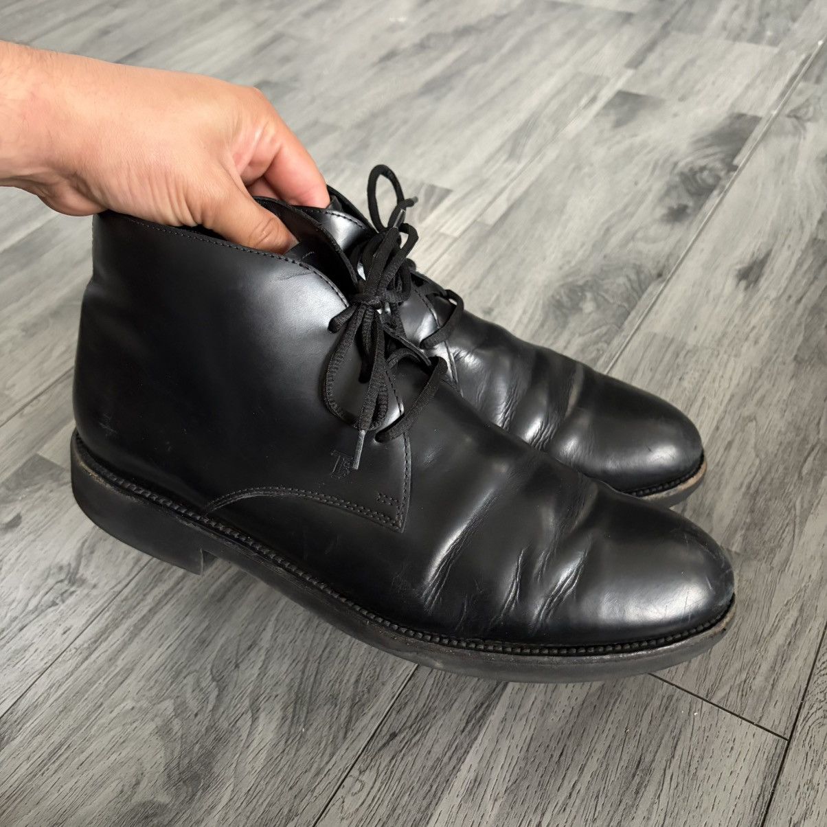 Tod's Tod's Black Leather Chukka Boots Size US 9.5 / EU 42-43 - 6 Thumbnail