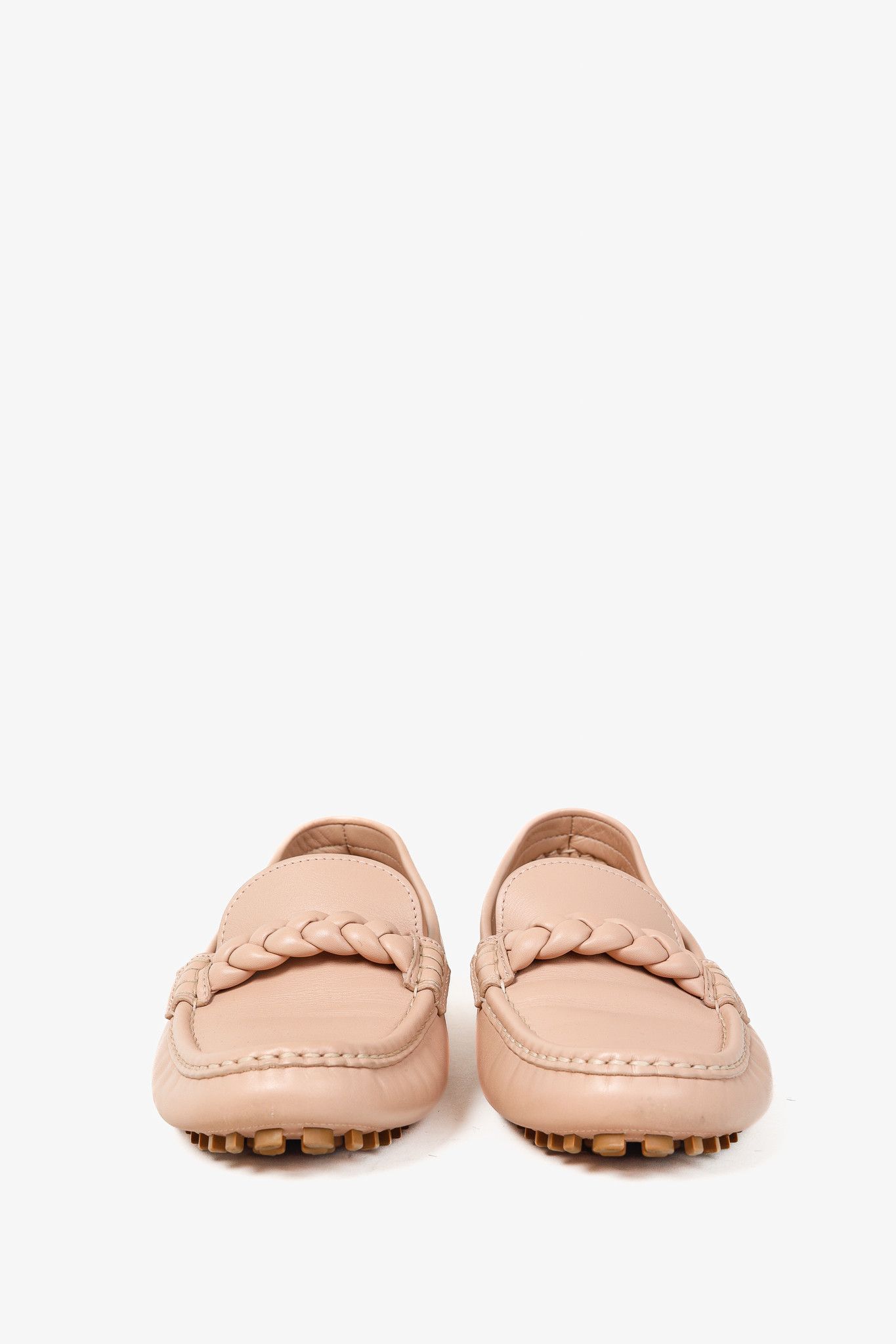 Gianvito Rossi Gianvito Rossi Monza Pink Braided Leather Loafers Size US 8.5 / IT 38.5 - 2 Thumbnail