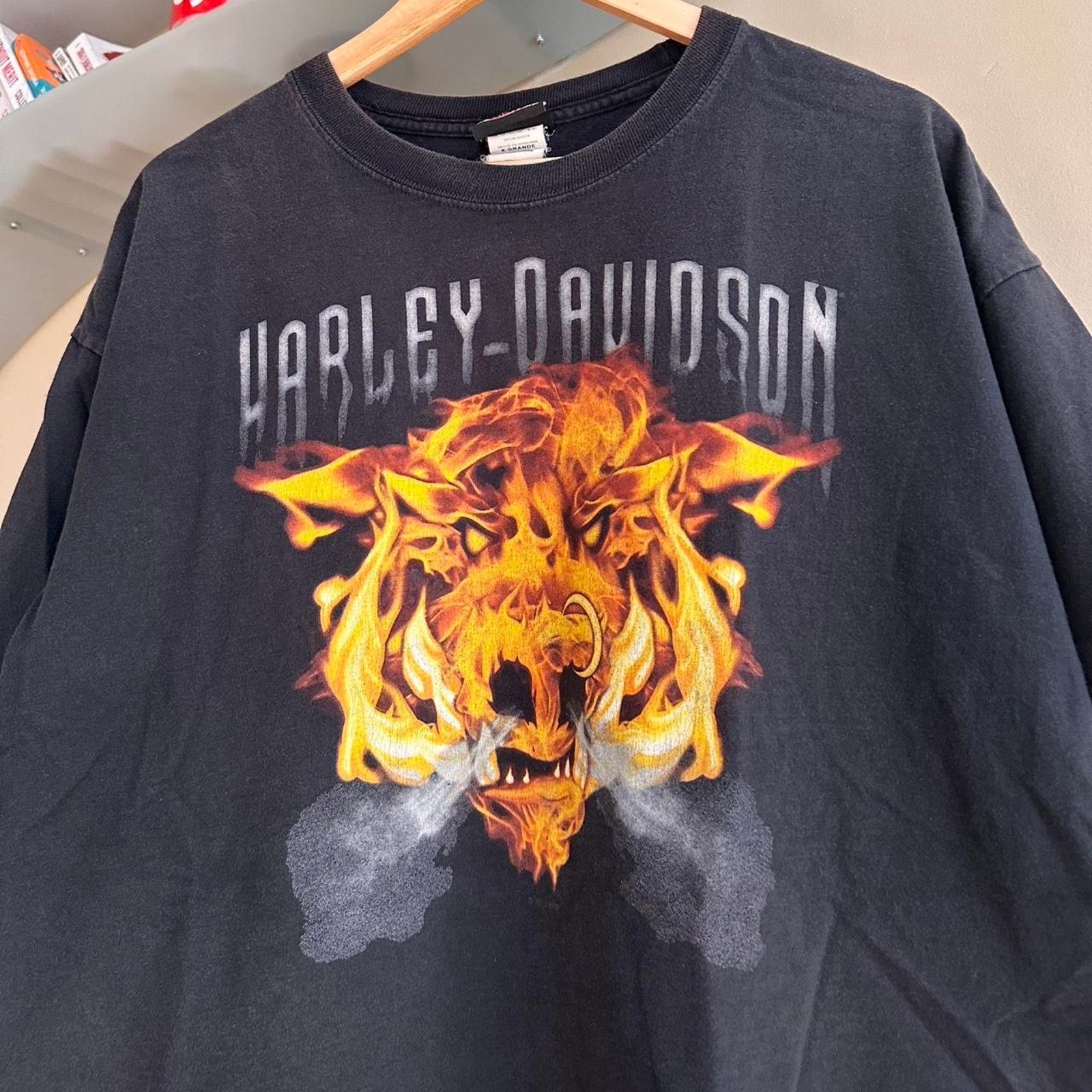 Harley Davidson × Vintage Vintage Y2K Harley Davidson Hawg Hog Shirt Size US XL / EU 56 / 4 - 2 Thumbnail