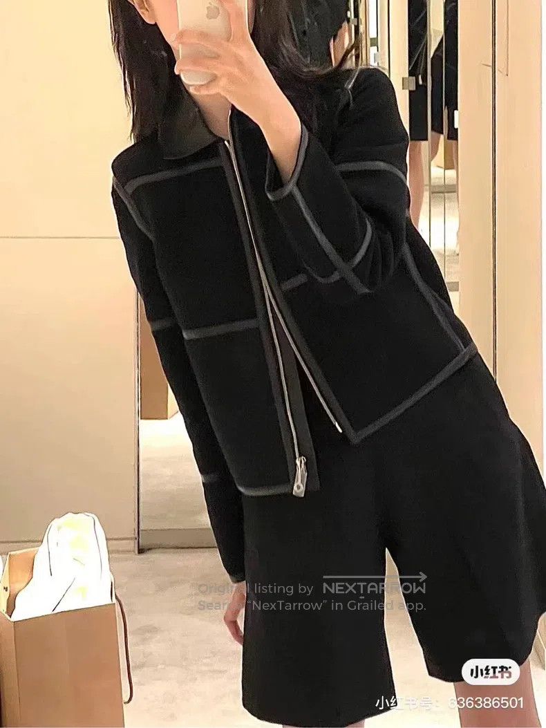 Hermes Hermes Black Cashmere Patch Leather Jacket Size M / US 6-8 / IT 42-44 - 6 Thumbnail