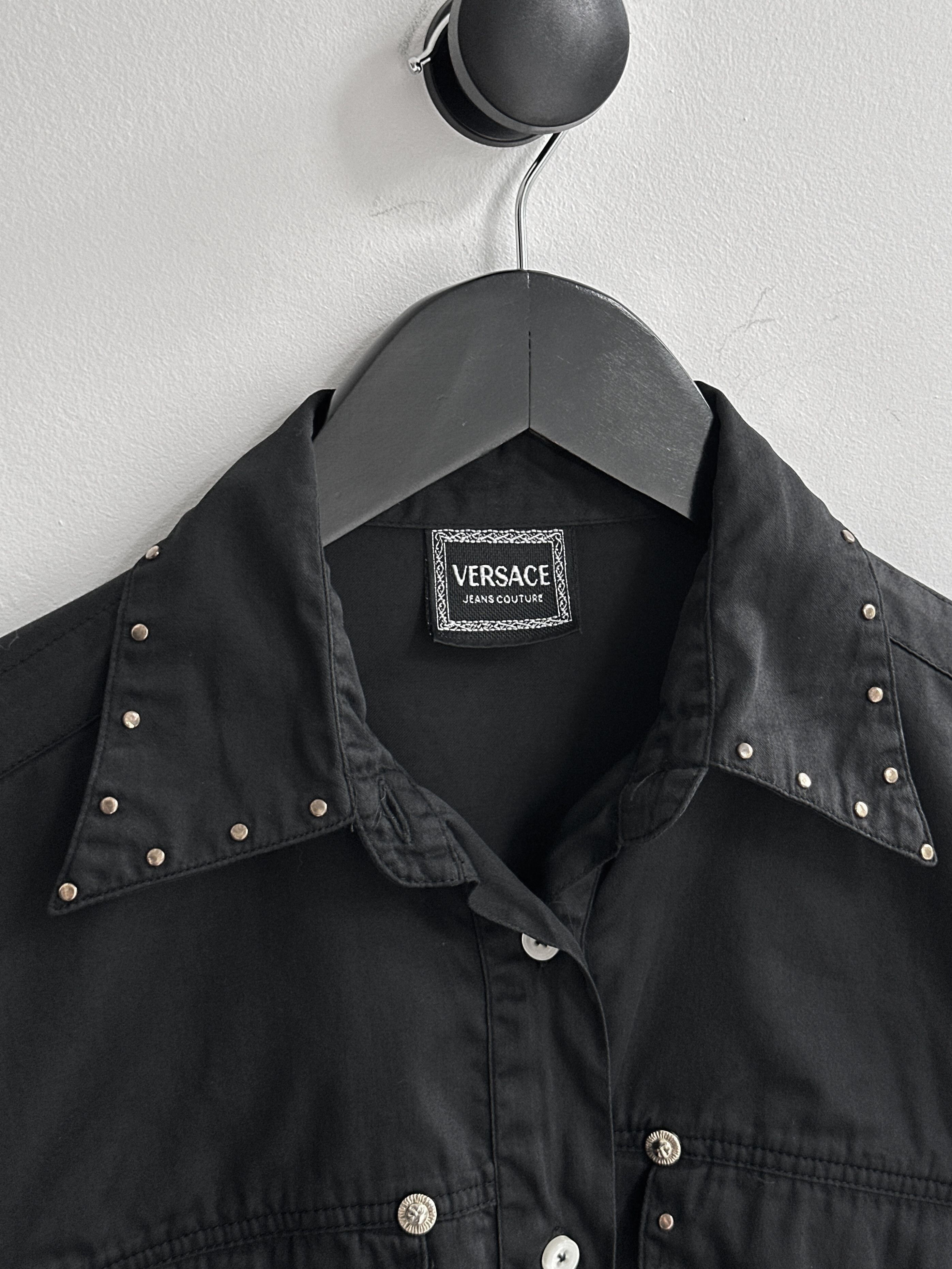 Versace Vintage Versace Jeans Couture Black Shirt Size S / US 4 / IT 40 - 5 Thumbnail