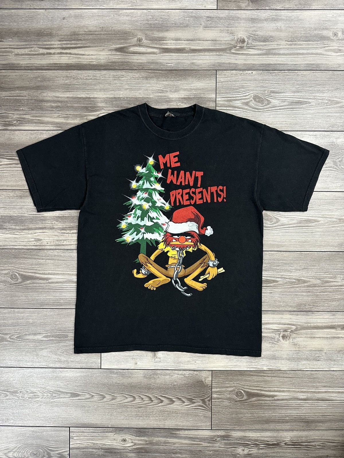 Vintage × Warner Bros Y2K Muppets Animal Me Want Presents Christmas T Shirt Size US XL / EU 56 / 4 - 1 Thumbnail
