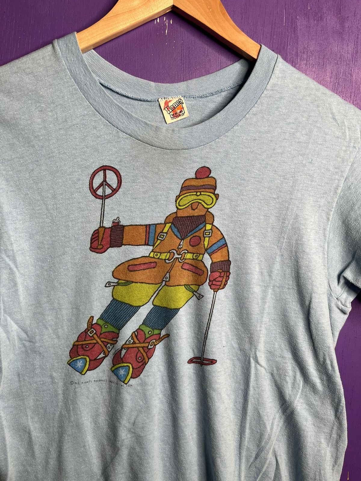 Vintage Vintage 70s hippie ski slope vacation t-shirt Size US M / EU 48-50 / 2 - 3 Thumbnail