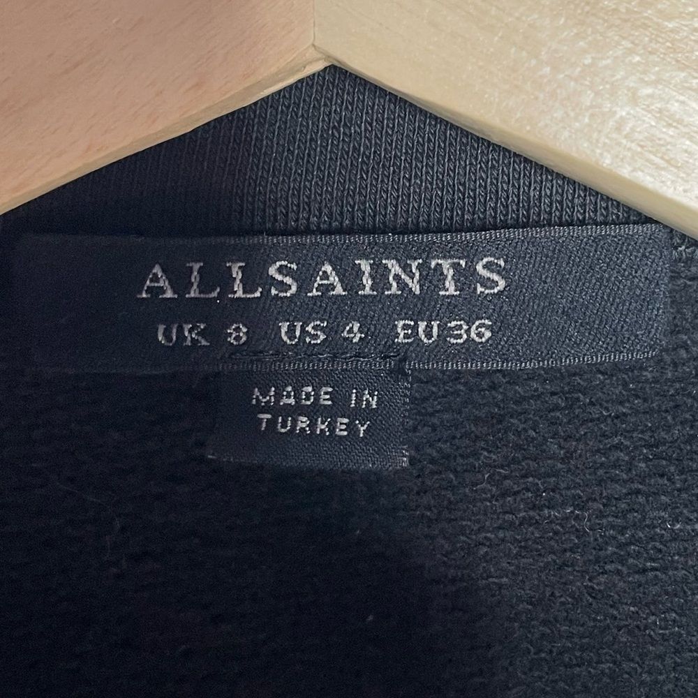 Allsaints Allsaints Black Kit Biker Sweat Jacket Size 4 Size S / US 4 / IT 40 - 3 Thumbnail