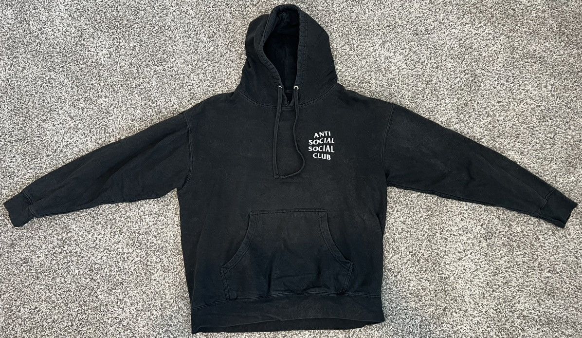 Anti Social Social Club Black Mind Games Hoodie Size Large