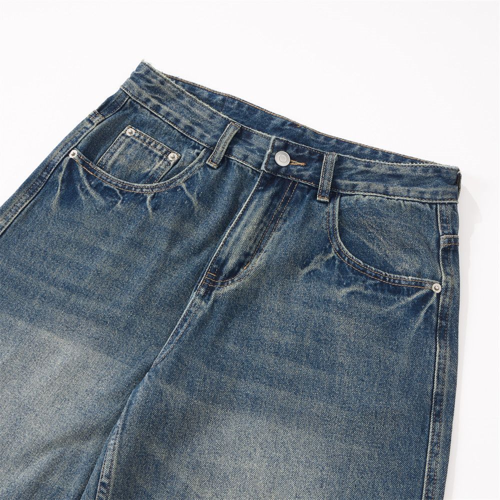 Vintage Retro high street punk washed distressed scimitar jeans Size US 34 / EU 50 - 3 Thumbnail