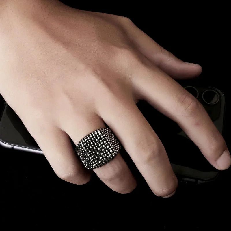 Jewelry Unique Bumps Square Rings Size ONE SIZE - 6 Thumbnail
