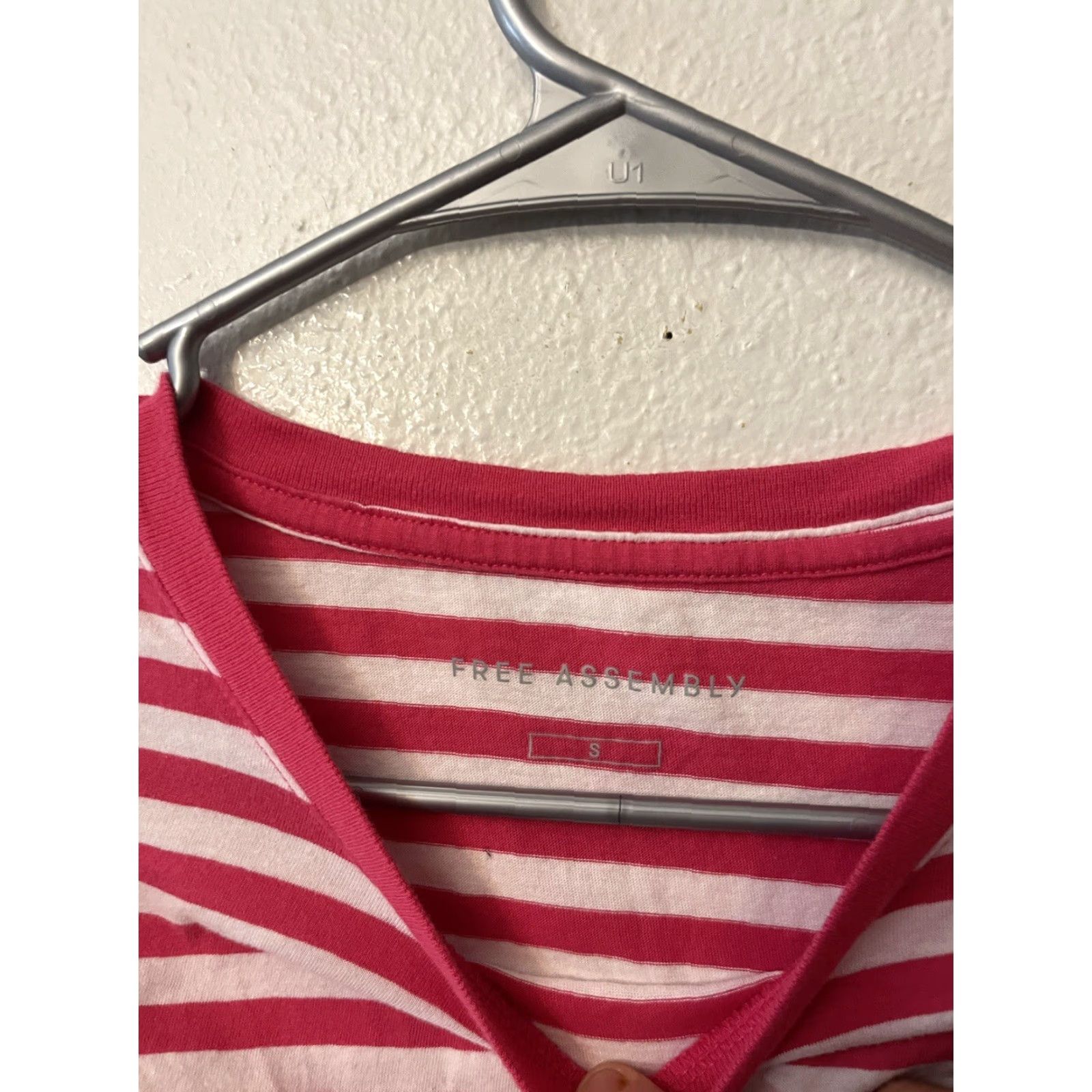 Vintage Free Assembly Pink Striped Tee Shirt Women's Small T-Shirt Size S Size S / US 4 / IT 40 - 3 Thumbnail