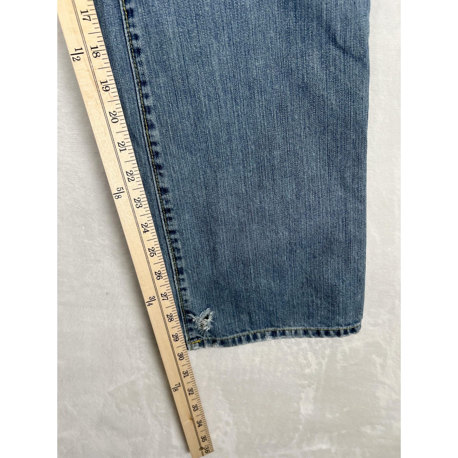 Guess Guess Jeans Mens 30 Blue Distressed Straight Leg Denim Vinta Size US 30 / EU 46 - 5 Thumbnail