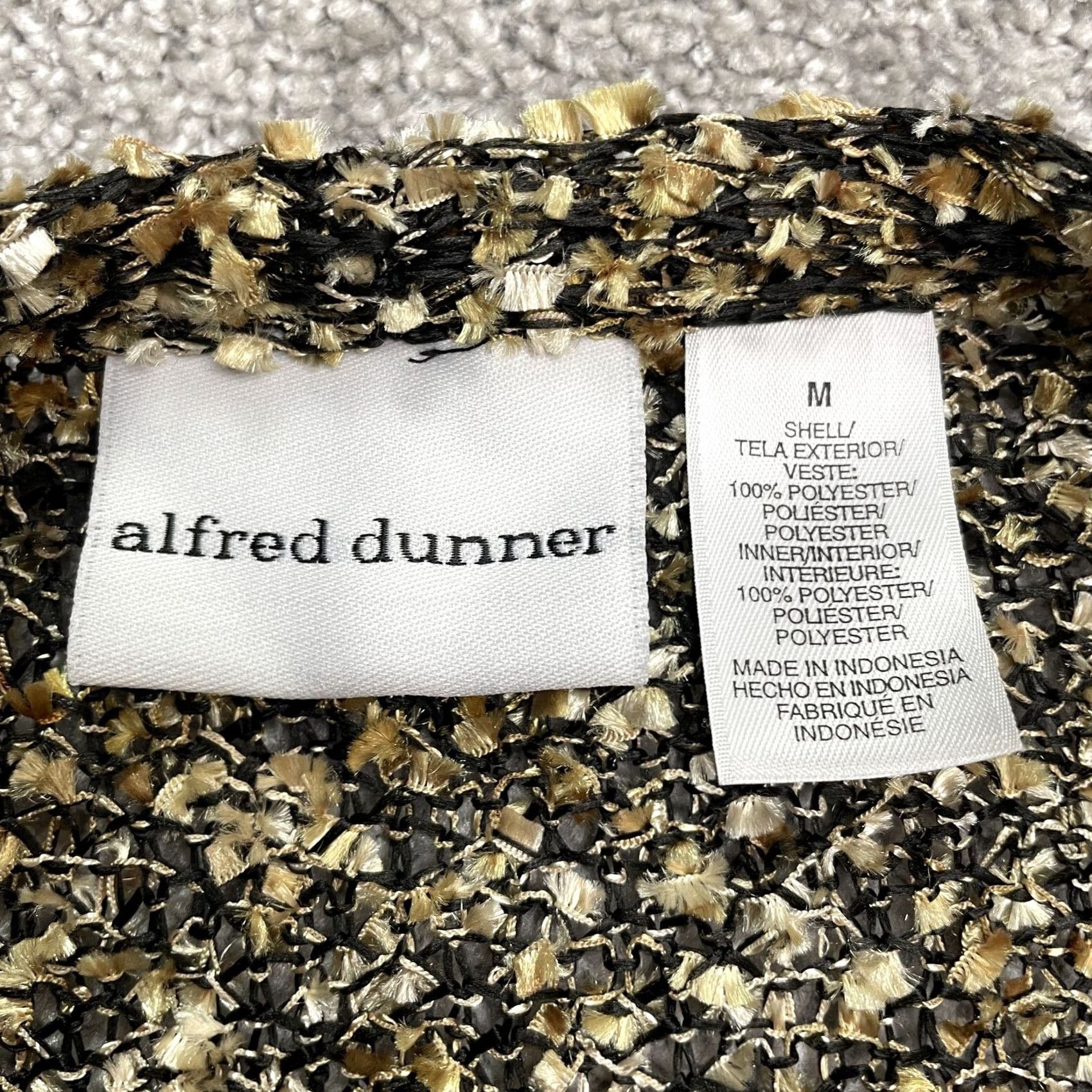 Vintage Alfred Dunner Cardigan Sweater Womens Medium Brown Short Sleeve Casual Size M / US 6-8 / IT 42-44 - 3 Thumbnail