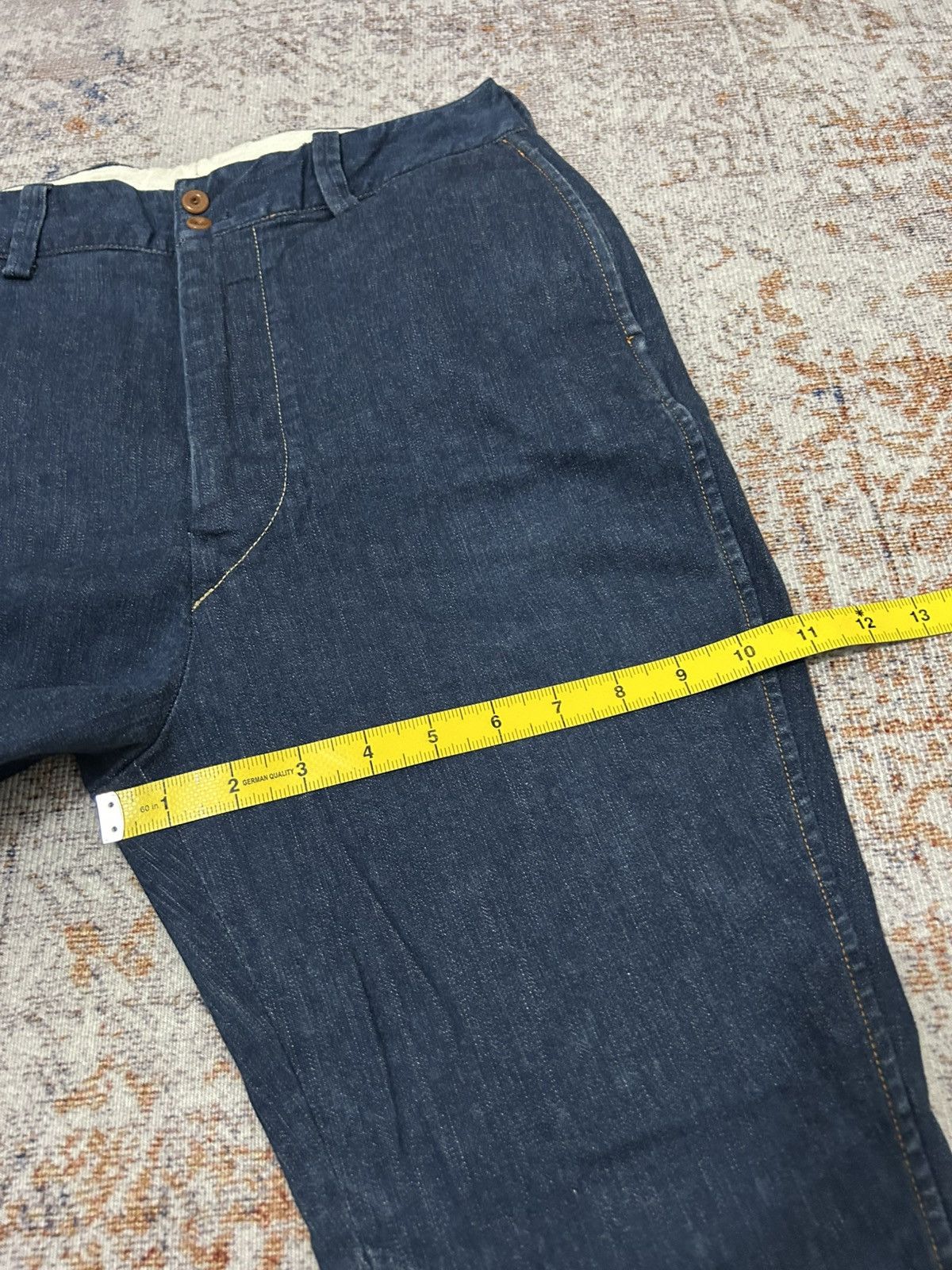 45rpm 45Rpm Japan Denim Bottom button Pants Size US 27 - 16 Thumbnail
