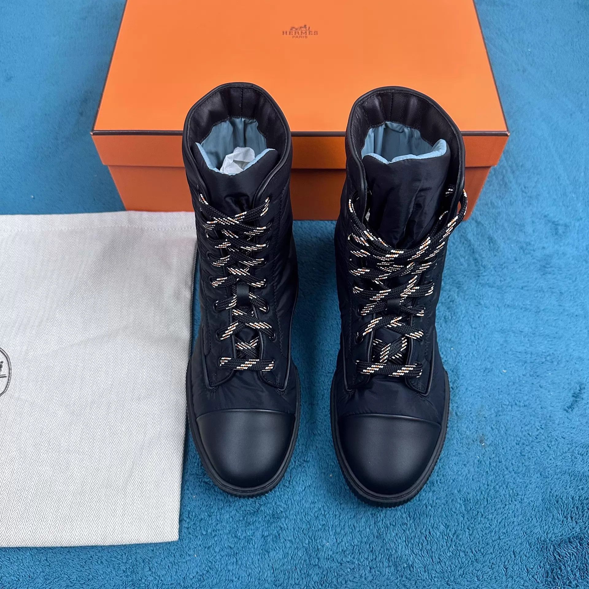 Hermes Hermès Fresh Leather Ankle Boots Black 37 Size US 6.5 / IT 36.5 - 1 Thumbnail