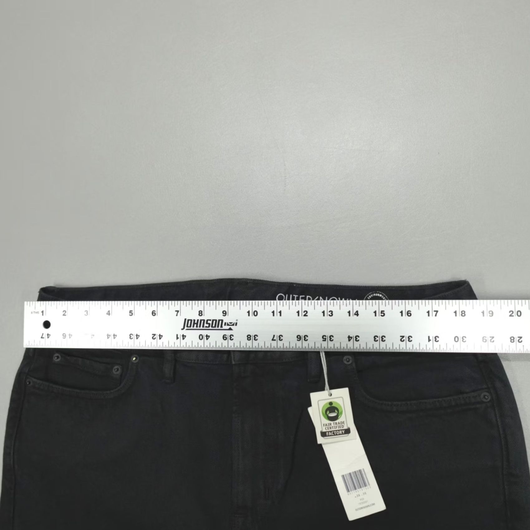 Outerknown Outerknown SEA Jeans Drifter Tapered Size 36x30 Organic Cotton Pitch Black Mens Jeans Casual Distressed Regular Fit 5-Pocket Denim Gold Button Closure Size US 36 / EU 52 - 5 Thumbnail