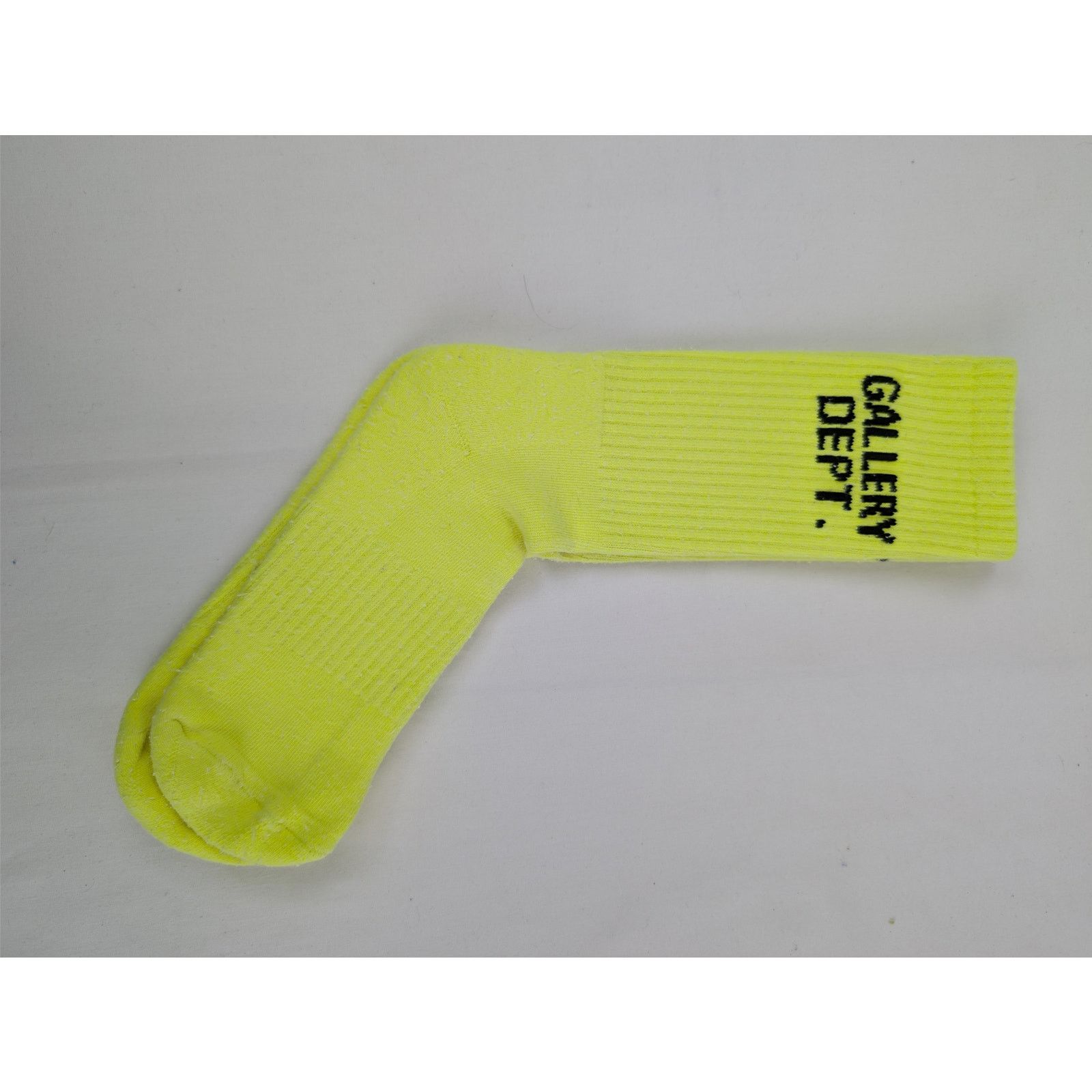 Gallery Dept. o1rshd1 Q:5 / Size: OS/ Gallery Dept. Logo Socks Fluo Yellow Size ONE SIZE - 10 Thumbnail