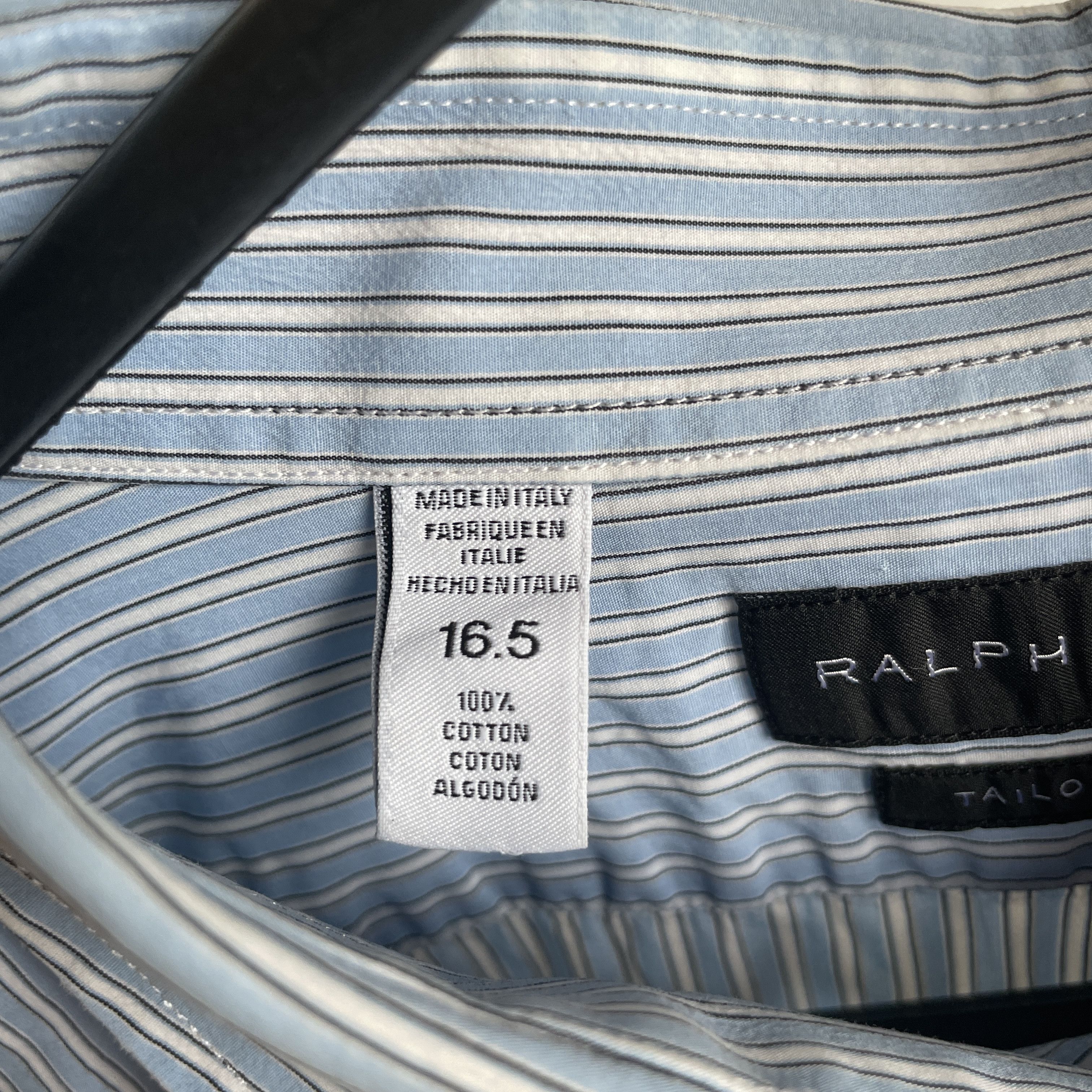 Ralph Lauren Black Label Ralph Lauren Black Label Tailored Fit Striped Dress Shirt Size US L / EU 52-54 / 3 - 7 Thumbnail