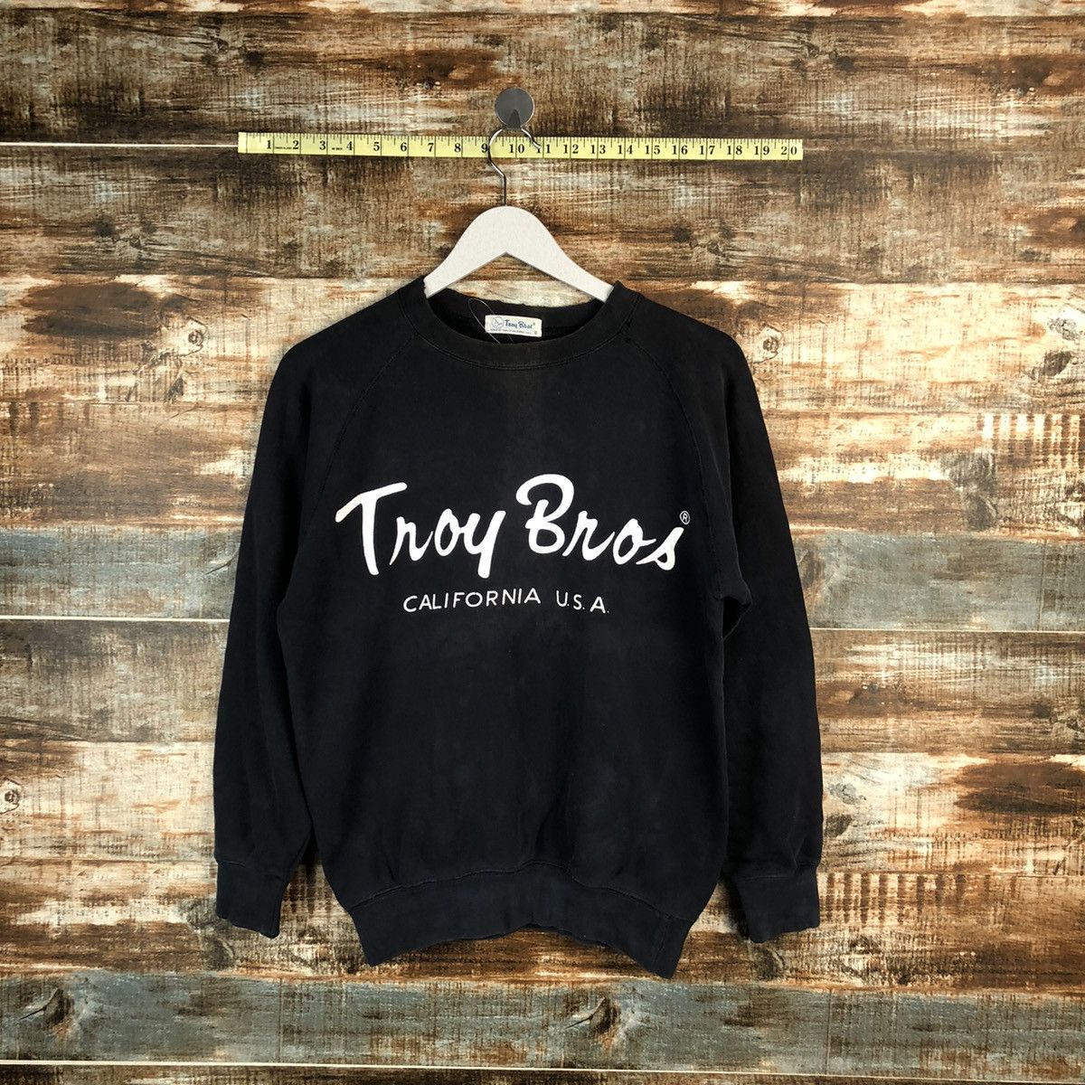 Vintage Troy Bros california usa vtg faded Black Sweatshirt #A1576 Size US S / EU 44-46 / 1 - 1 Thumbnail