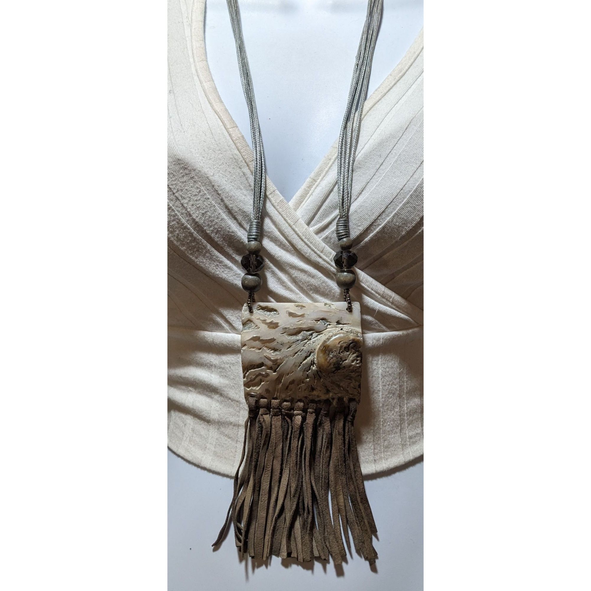 Other Retro Bohemian Natural Shell Fringe Necklace Size ONE SIZE - 6 Thumbnail