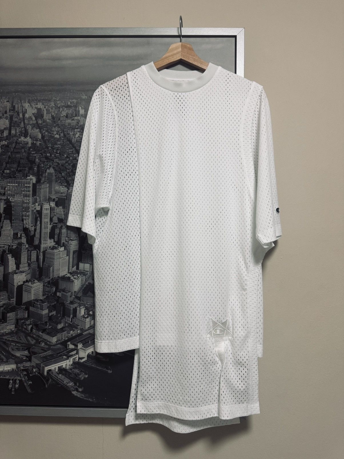 Rick Owens - Champion Toga Mesh T-Shirt - White Rick Owens