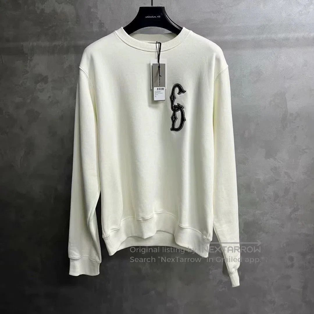 Dior dior white logo embroidered crewneck sweatshirt. Size US L / EU 52-54 / 3 - 1 Thumbnail