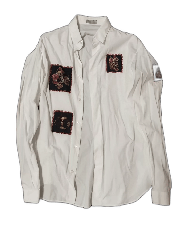 Dior Dior Homme White Embroidered Shirt Size US M / EU 48-50 / 2 - 1 Thumbnail