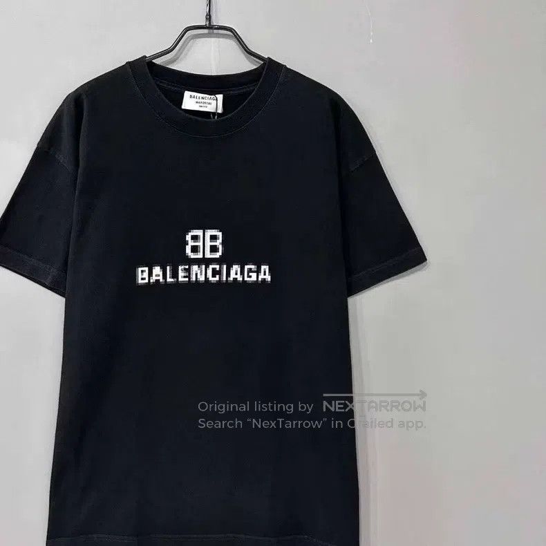 Balenciaga Balenciaga Black Mosaic Short Sleeve Size US S / EU 44-46 / 1 - 1 Thumbnail