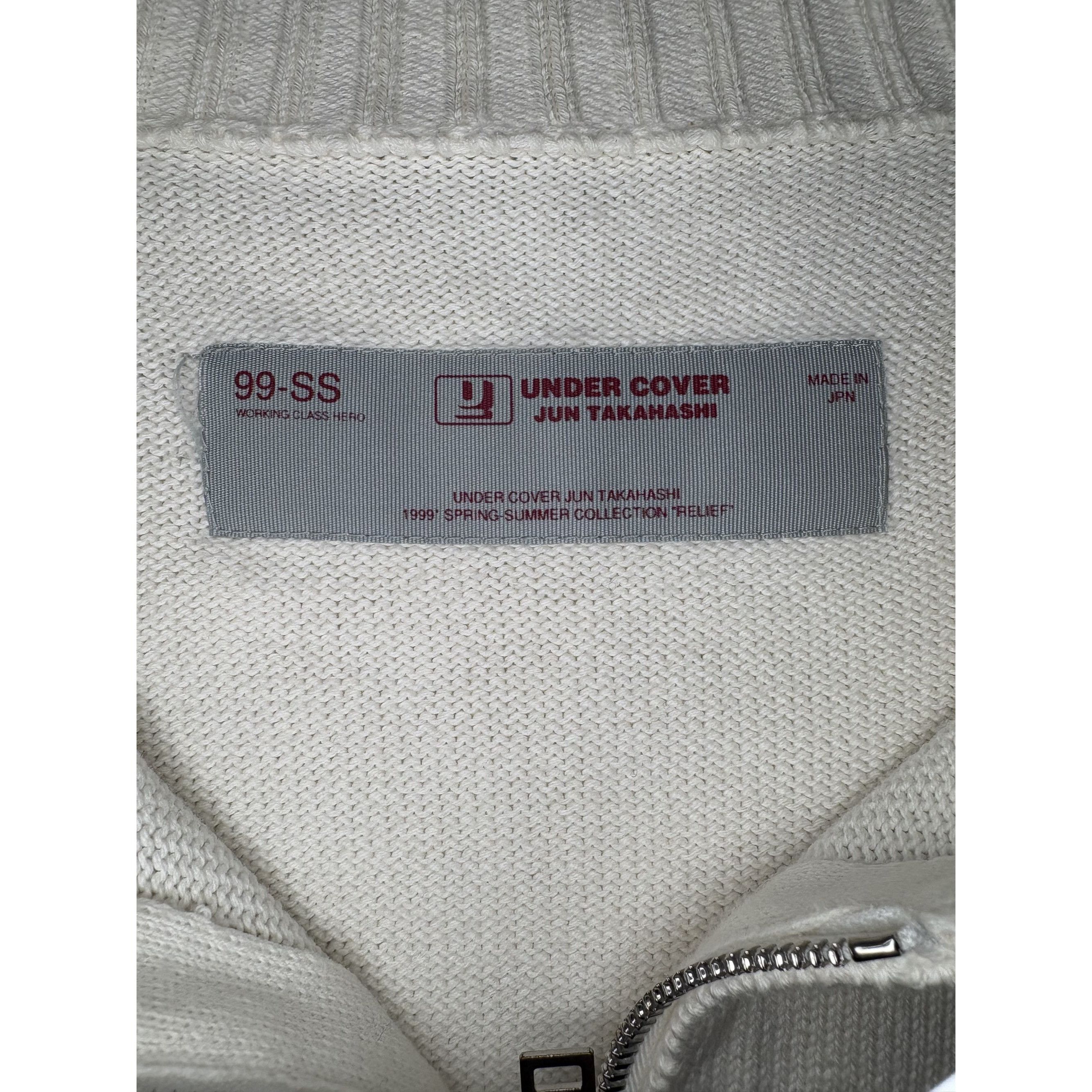 Undercover ♚ Undercover SS99 'Relief' Zip up Sweater ♚ Size S / US 4 / IT 40 - 6 Thumbnail