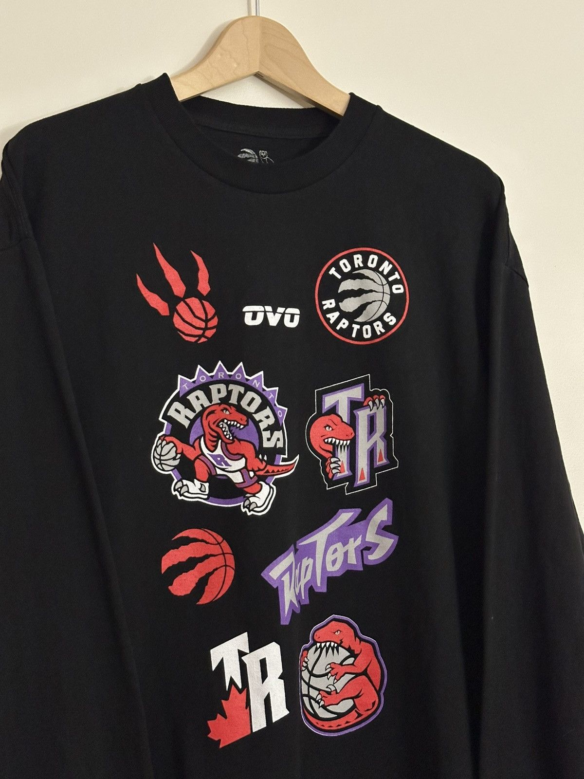 NBA OVO x Toronto Raptors Long Sleeve Shirt Multi Logo Graphic L Size US XL / EU 56 / 4 - 2 Thumbnail