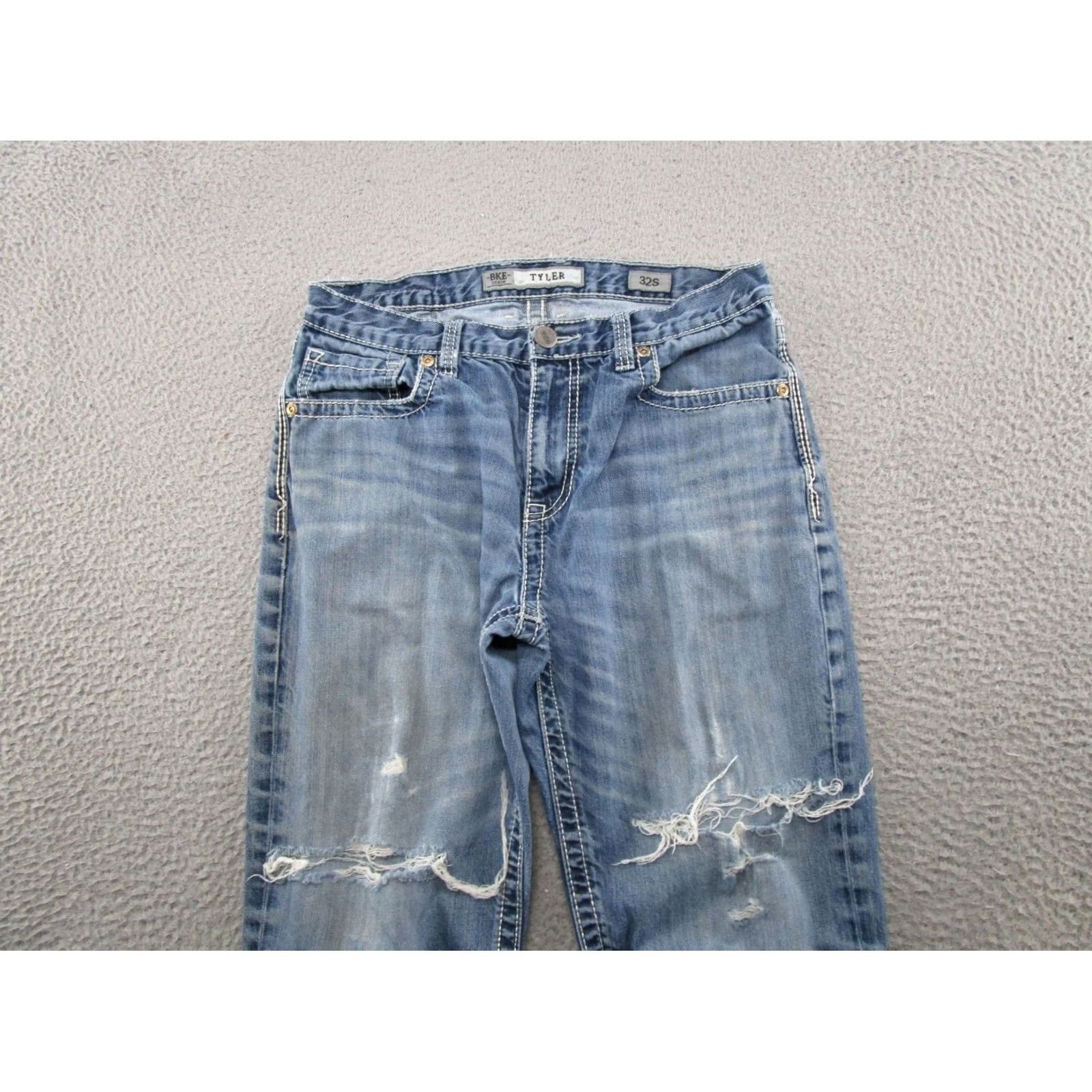 Vintage BKE Buckle Tyler Straight Jeans 32S 32 Regular Denim Blue 5-Pocket Mens Vintage Read Therash? Size US 32 / EU 48 - 3 Thumbnail