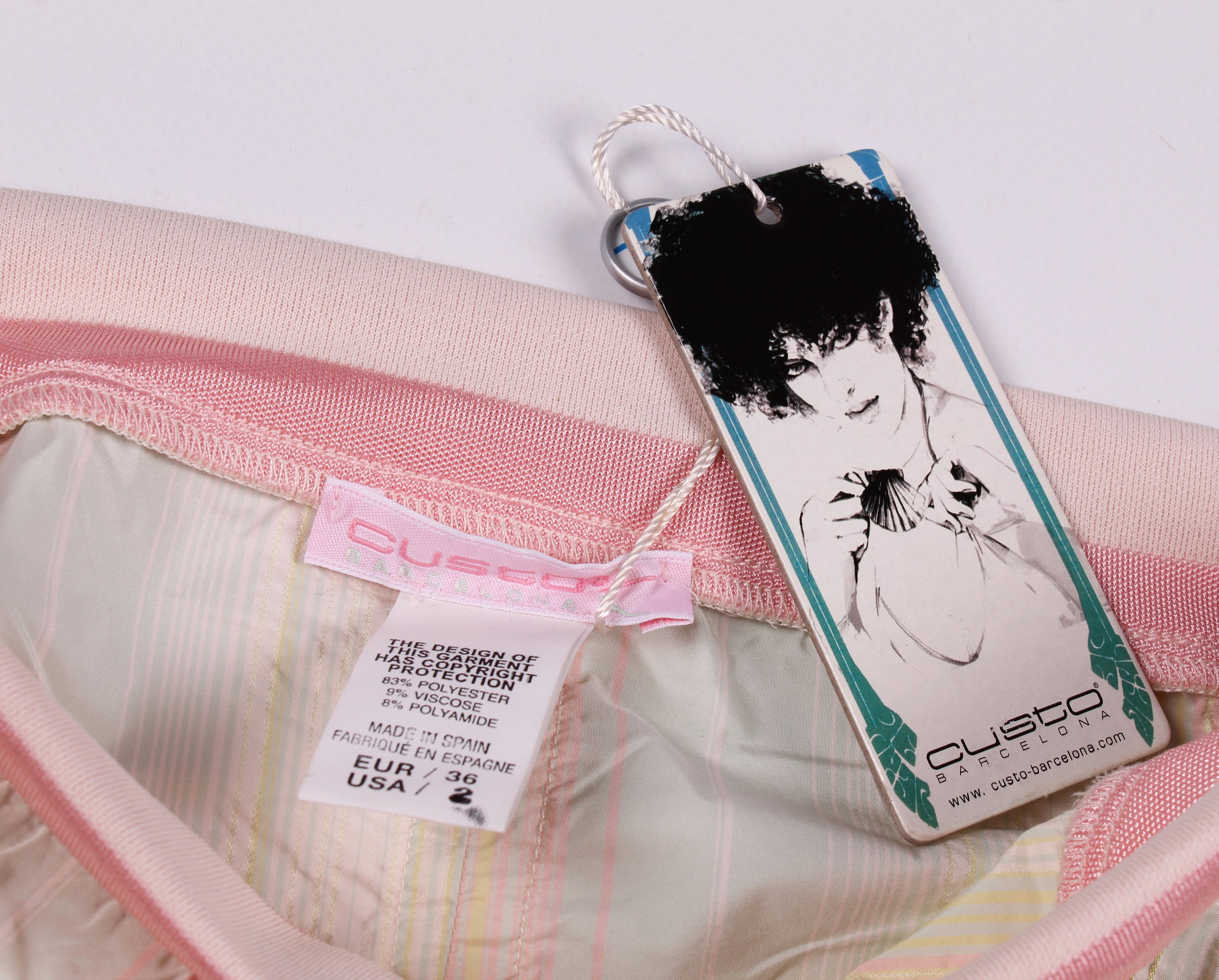 Custo Barcelona × Vintage Vintage Custo Barcelona Nylon Adjustable Mini Skirt Size 30" / US 8 / IT 44 - 5 Thumbnail