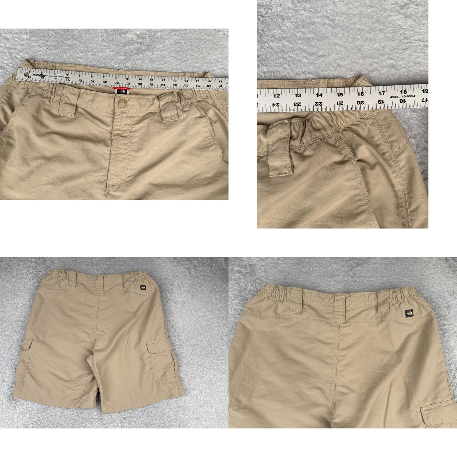 The North Face The North Face Shorts Men Large Beige Cargo 100% Nylon Hiking Hike Camping 36x9 Regular Cargo Pocket Drawstring Size US 33 - 9 Thumbnail