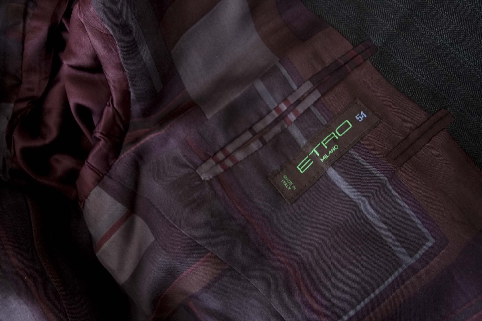 Etro Etro Milano Jacket Sport Coat Size 54 /42US Herringbone Size 42R - 8 Thumbnail