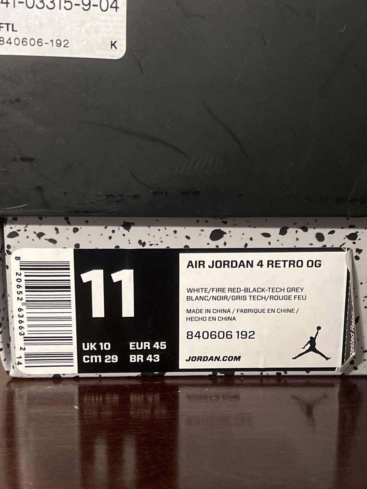 Jordan Brand × Nike Jordan 4 White Cement (2016) Size 10.5 Size US 10.5 / EU 43-44 - 10 Thumbnail