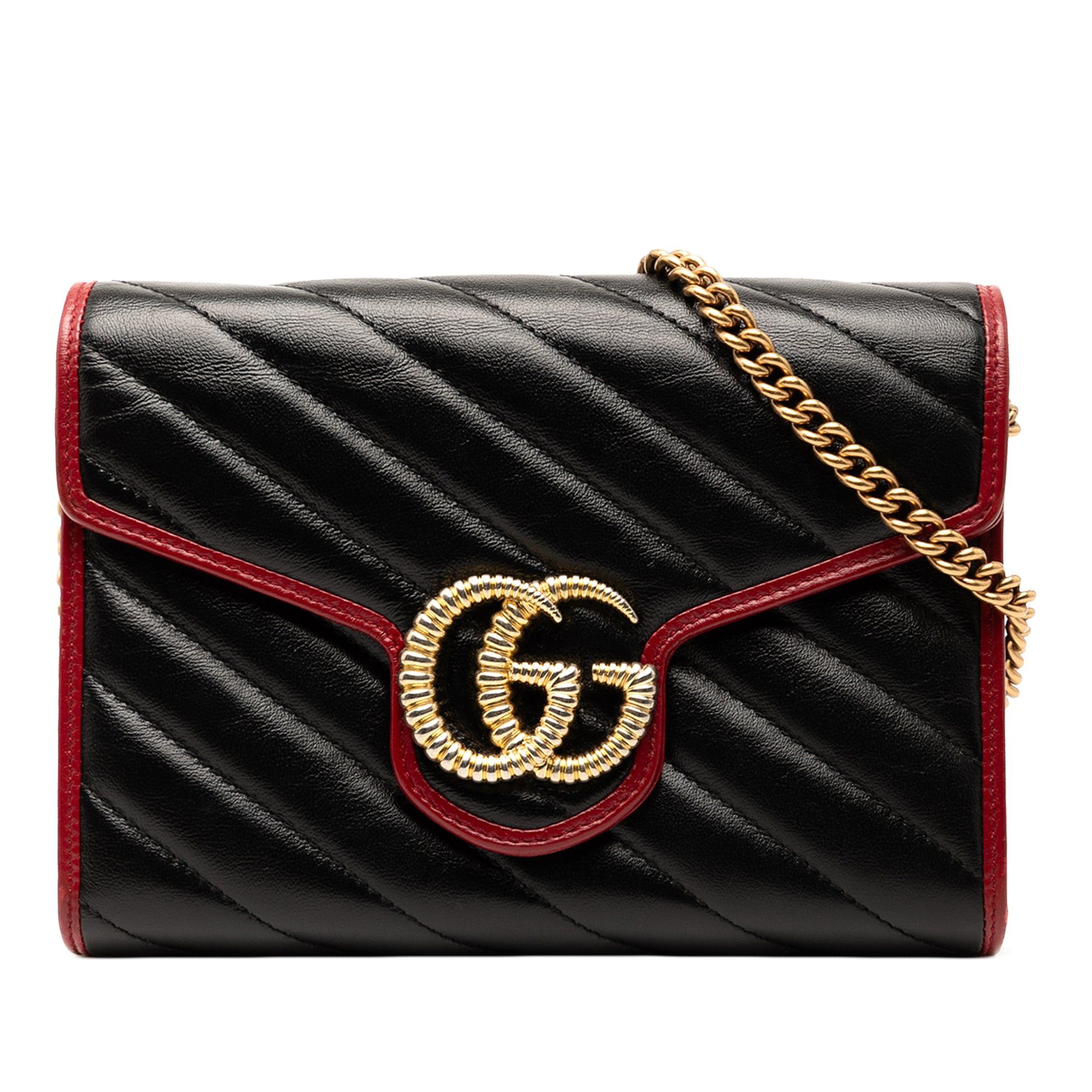 Gucci GG Marmont Matelasse Leather Torchon Wallet On Chain Size ONE SIZE - 1 Thumbnail