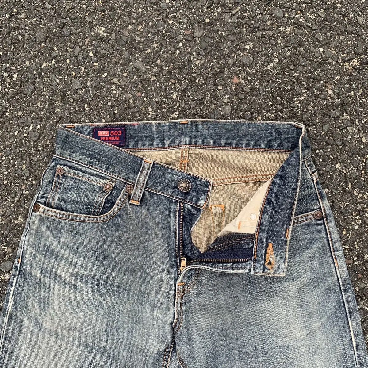 Edwin Vintage Edwin 503 Jeans Earth Tone 28x32 Faded Denim Pants Size US 28 / EU 44 - 5 Thumbnail