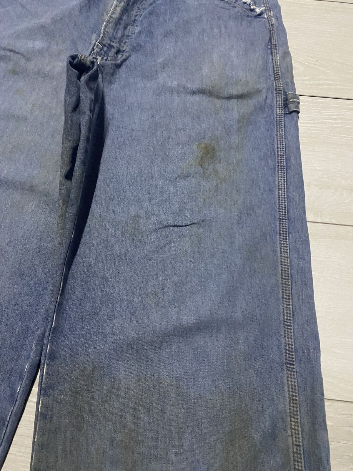 Global Work Vintage Global Worker Carpenter Grunge Frayer Baggy Pants Size US 32 / EU 48 - 8 Thumbnail