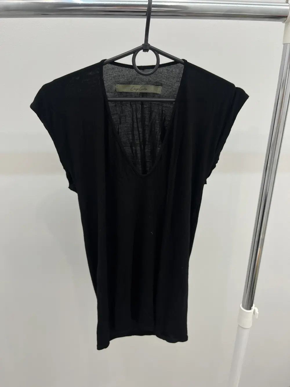 Enza Costa Enza Costa Stretch Mesh Silk Rayon Top Tee T-shirt Size XS / US 0-2 / IT 36-38 - 2 Thumbnail
