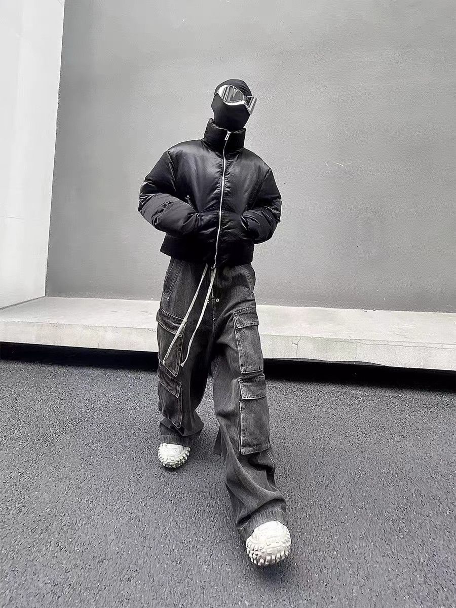 Japanese Brand × Jean High Street Style Dark Work Loose Micro Flare Jeans Size US 33 - 4 Thumbnail